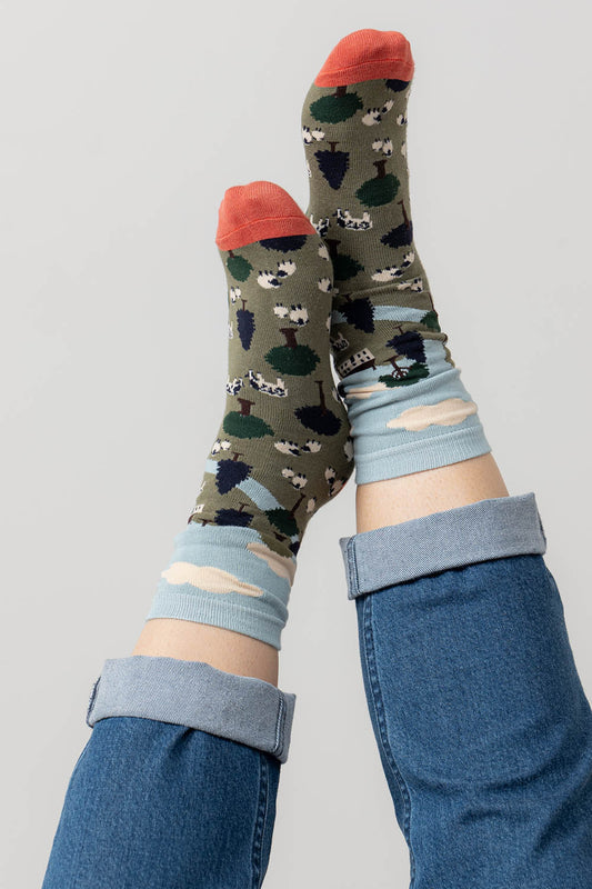 Country Scene Socks