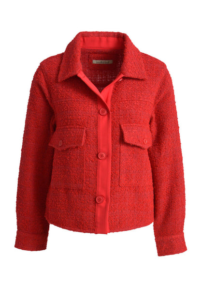 Smith & Soul Boucle Jacket Sugar Red Red