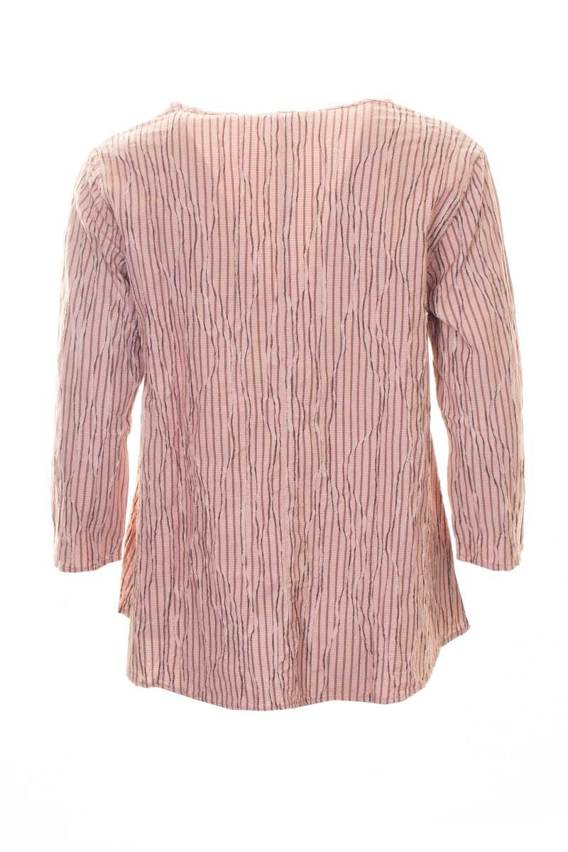 Cut Loose 3/4 Sleeve A-Line Top Crinkle Tandoori