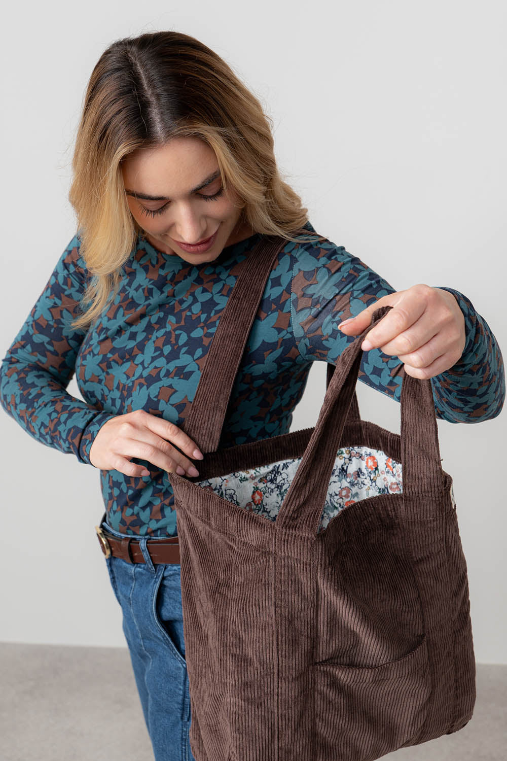 Cord Shopper Bag Plain