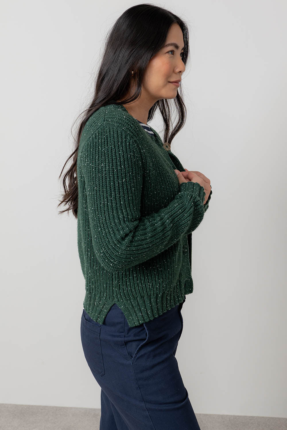 June Rib Fleck Knit Cardigan