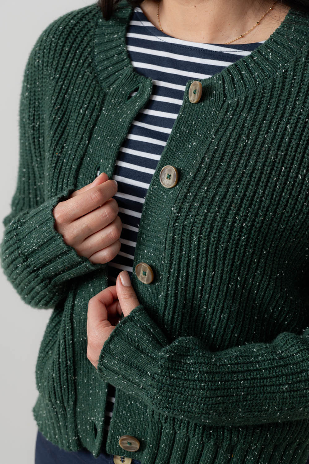 June Rib Fleck Knit Cardigan