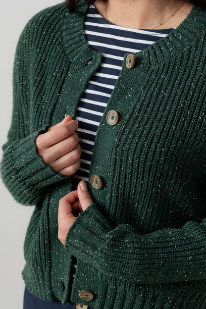 June Rib Fleck Knit Cardigan