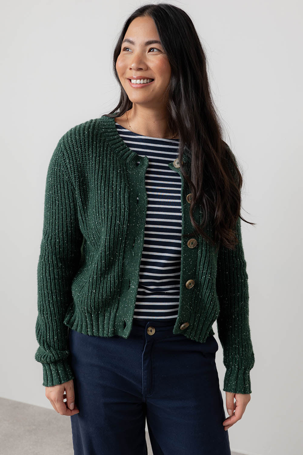 June Rib Fleck Knit Cardigan