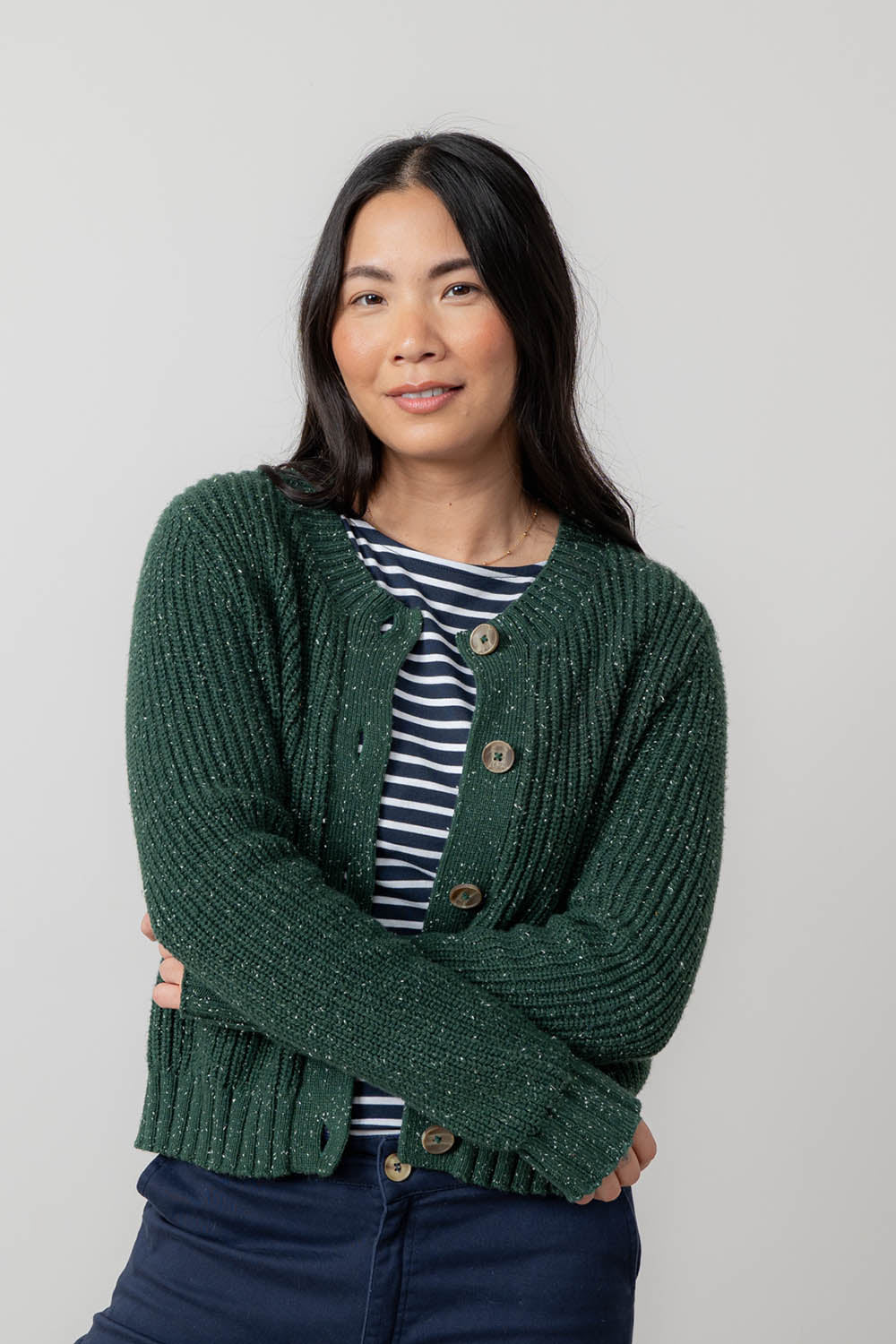 June Rib Fleck Knit Cardigan