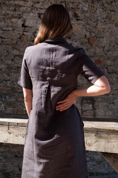 Linen Alexa Shirt Dress