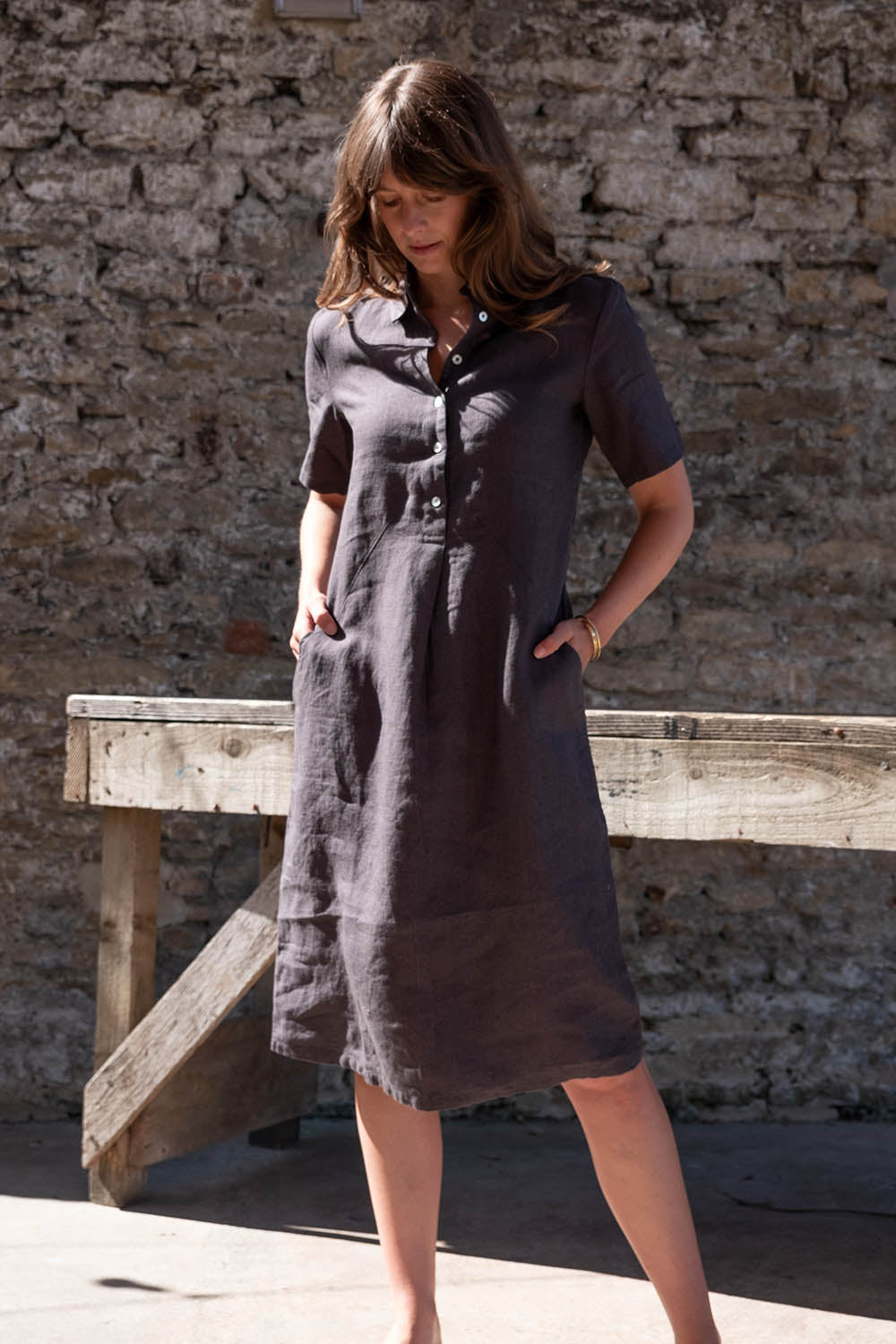 Linen Alexa Shirt Dress
