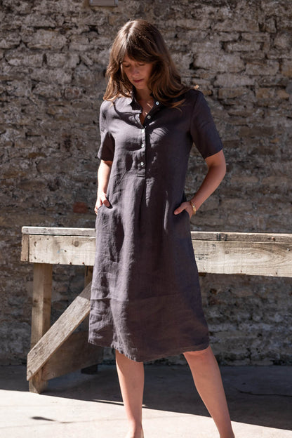 Linen Alexa Shirt Dress