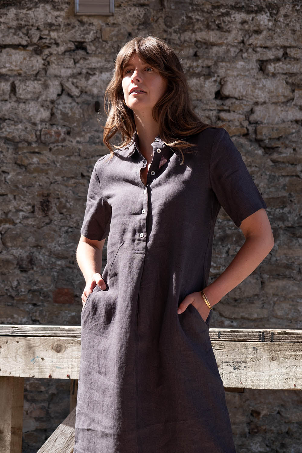 Linen Alexa Shirt Dress