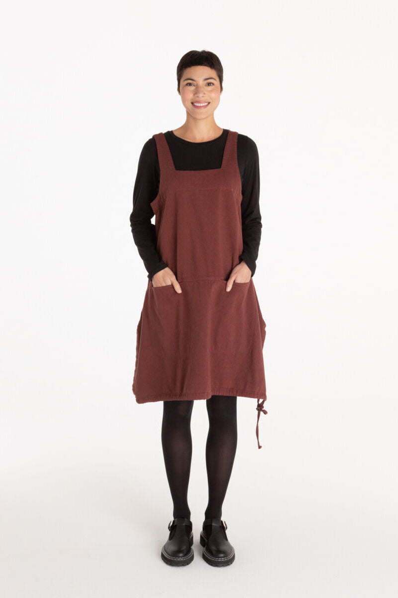 Cut Loose Autumn Twill Pinafore Barnwood Brown