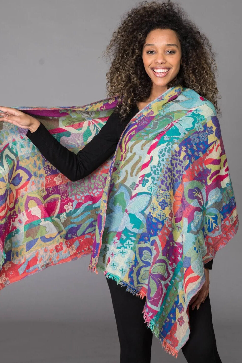 Nila Rubia Jungle Flower Shawl 