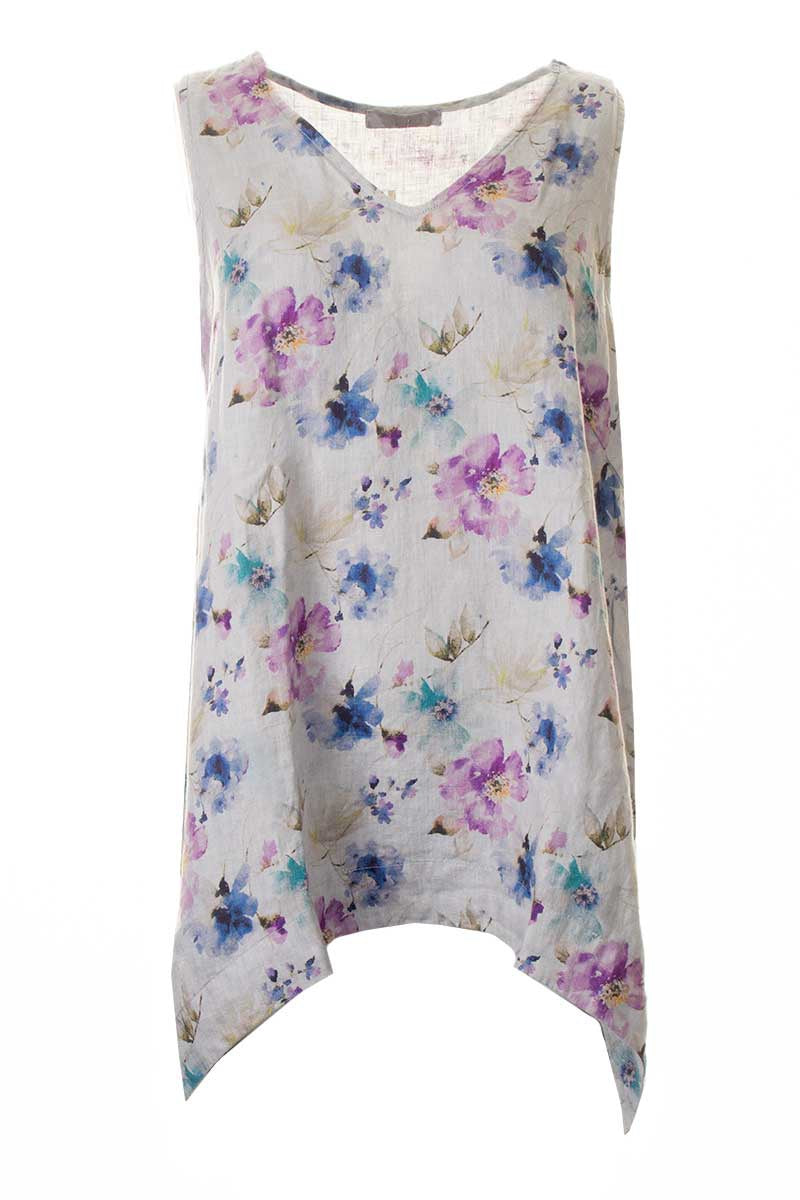 Cut Loose Flowy Tank Overcast Summer Breeze