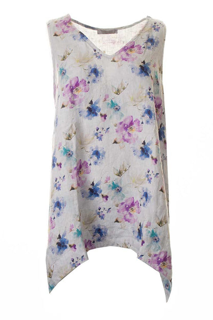 Cut Loose Flowy Tank Overcast Summer Breeze