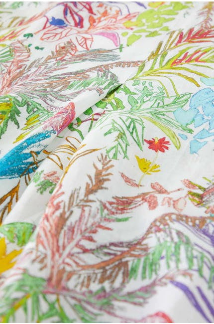 Sahara Chalk Jungle Linen Dress