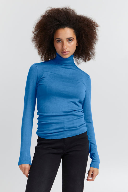 Ichi Mafa Roll Neck French Blue