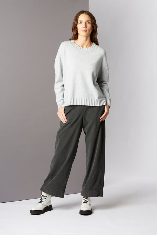 Yellow Label Wide Corduroy Pants Anthra Grey