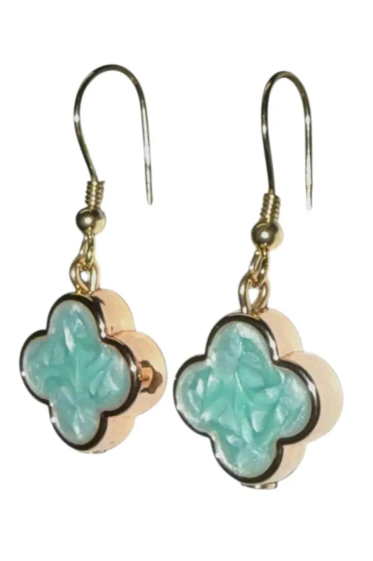 Clover Pearlescent Drop Earrings