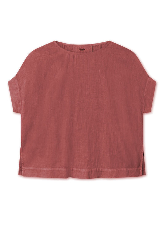 By Basics Wide Top Earth Red Off-White