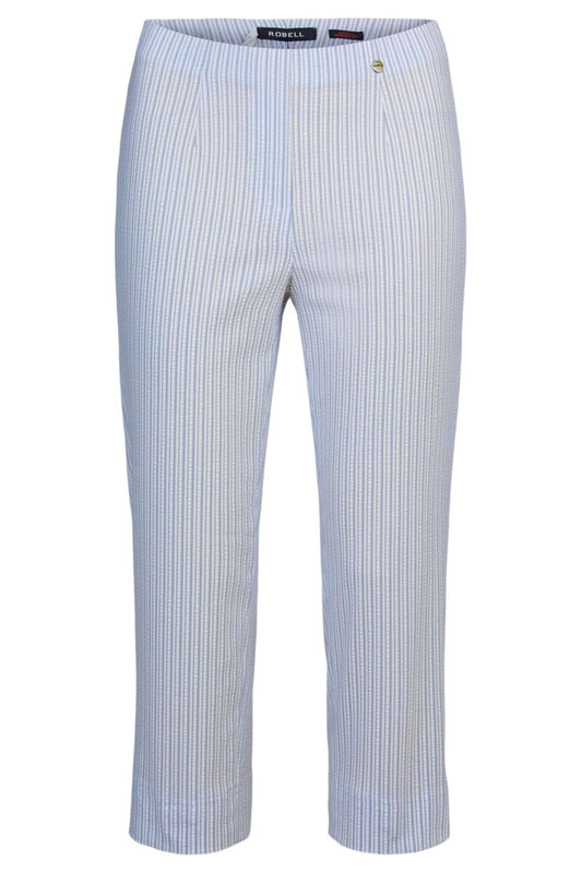 Robell Marie 07 Seersucker Trousers 55cm Blue