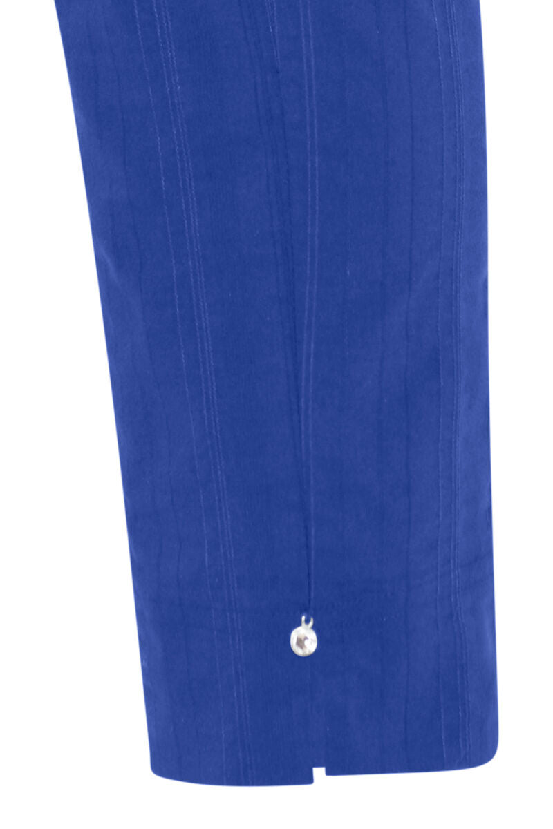 Robell Bella 09 68cm Seersucker Trousers Blue Blue