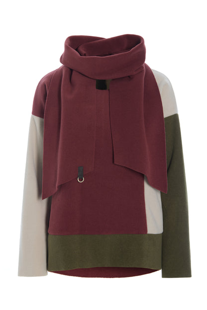 Patch Jumper With Scarf
