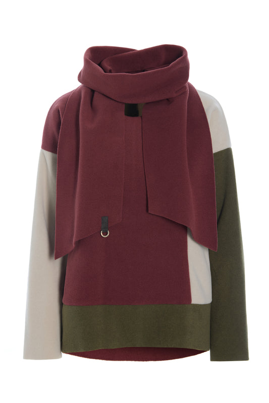 Patch Jumper With Scarf