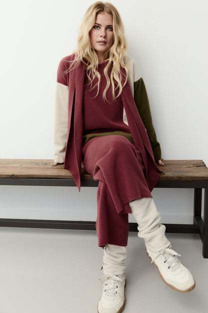 Patch Jumper With Scarf
