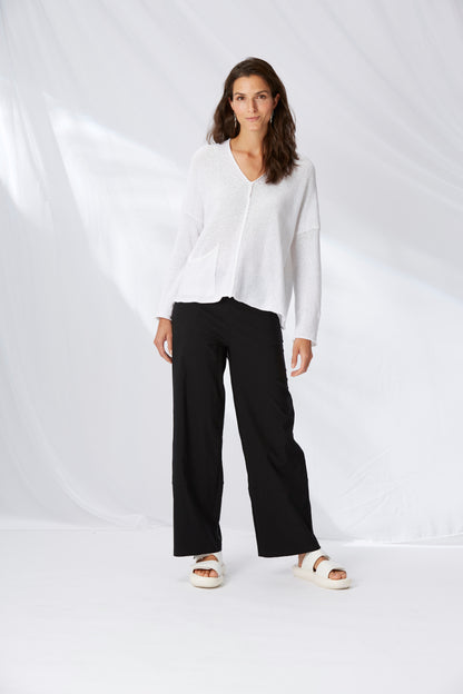 Front Seam Pocket Lightweight Knit