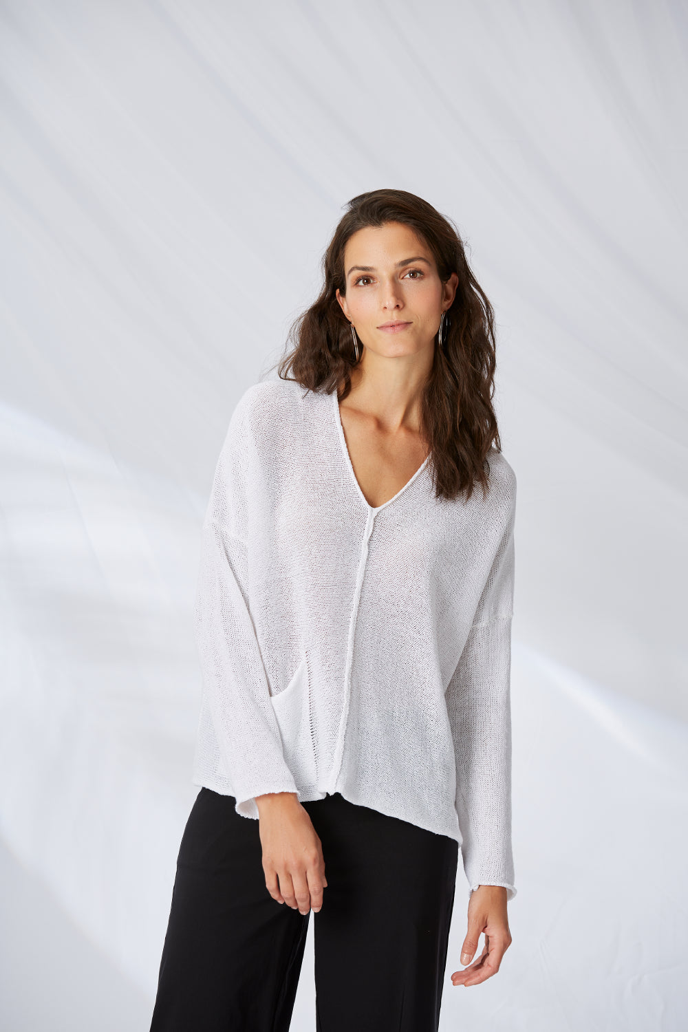 Front Seam Pocket Lightweight Knit