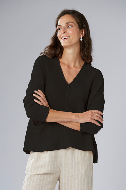 Front Seam Pocket Lightweight Knit