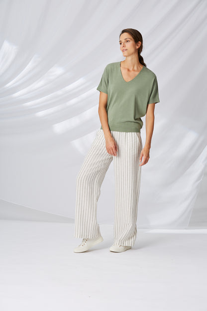 V-Neck Knitted Sweater Top