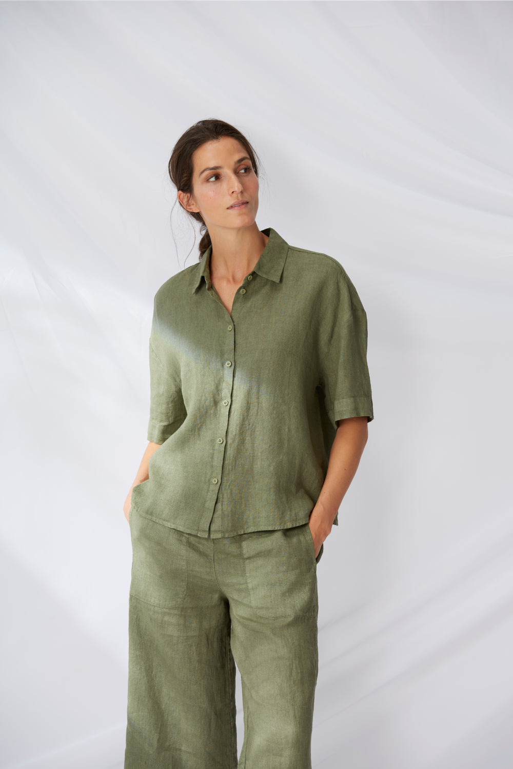 Short Sleeve Linen Shirt