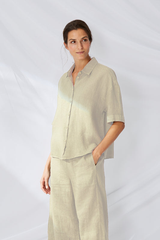 Short Sleeve Linen Shirt
