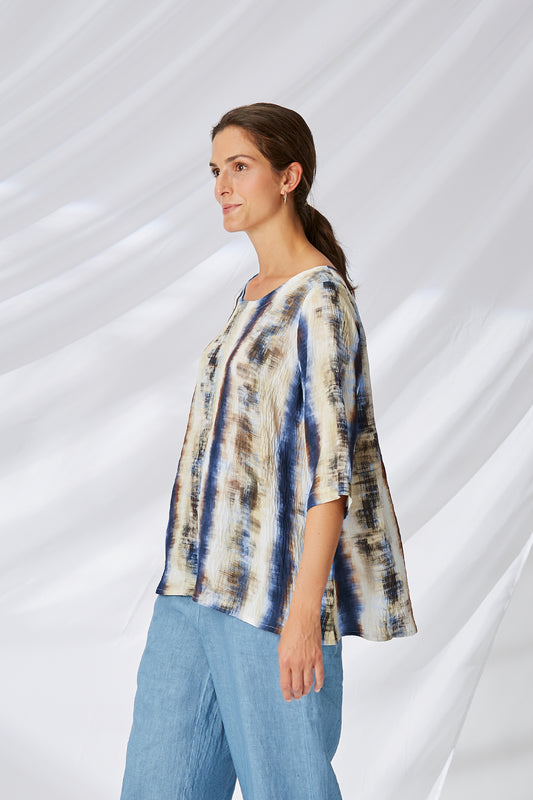 Bedrucktes Linen Blouse