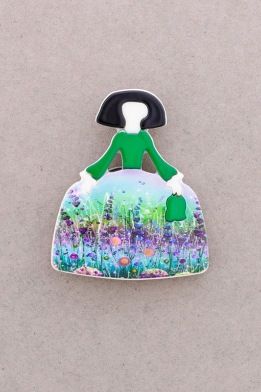 Menina Resin Brooch