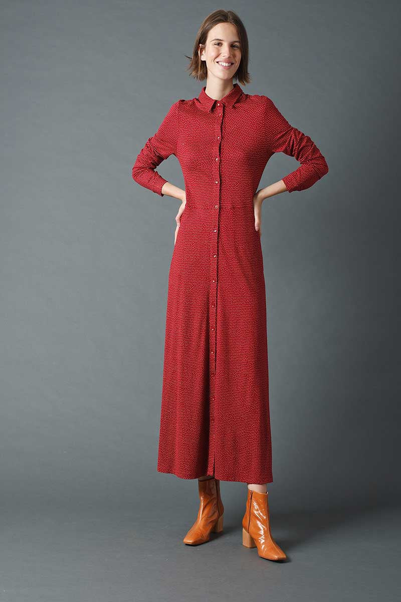 Indi & Cold Tricot Dress Vino