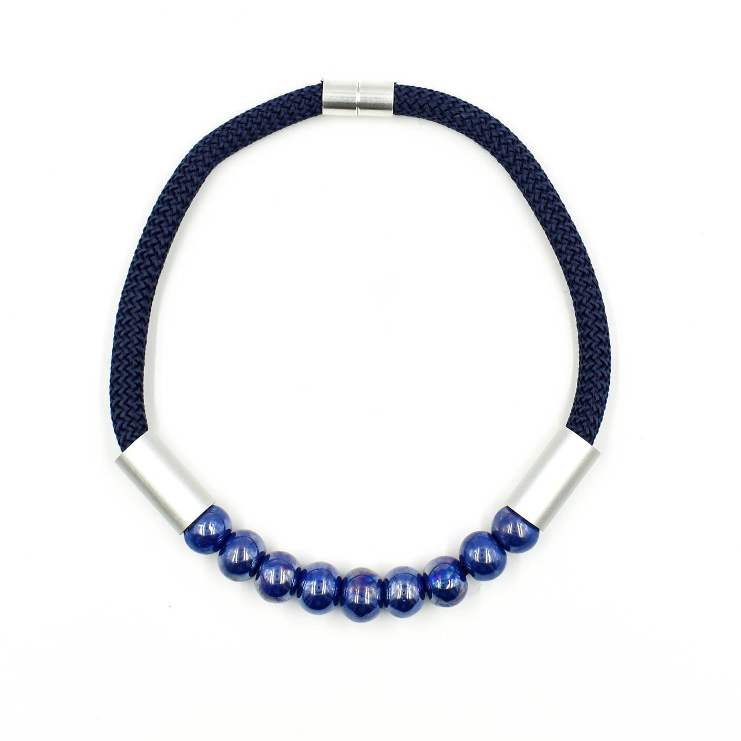 Christina Brampti Ceramic Bead Necklace Blue & Blue