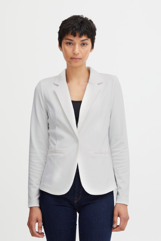 Ichi Kate Blazer Cloud Dancer Green