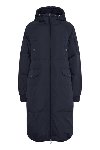 Ichi Bunala Down Coat Dark Navy 