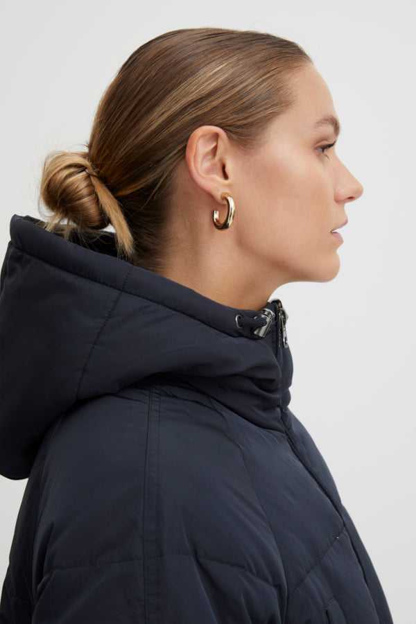 Ichi Bunala Down Coat Dark Navy 