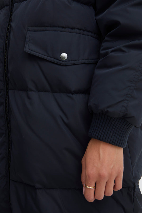 Ichi Bunala Down Coat Dark Navy 