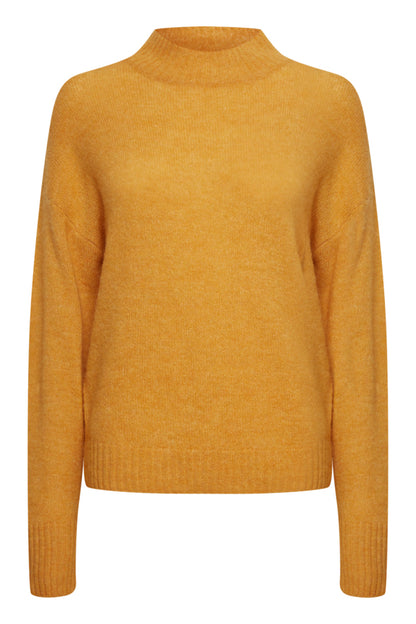 Ichi Kamara Jumper Plain Beeswax Orange