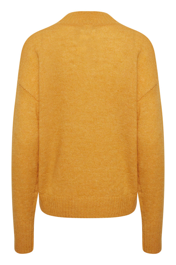 Ichi Kamara Jumper Plain Beeswax Orange