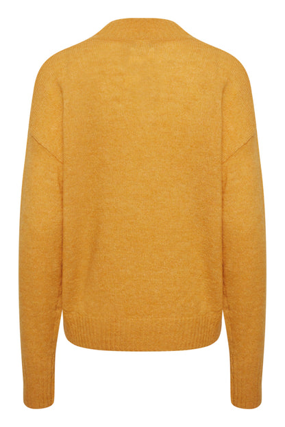 Ichi Kamara Jumper Plain Beeswax Orange
