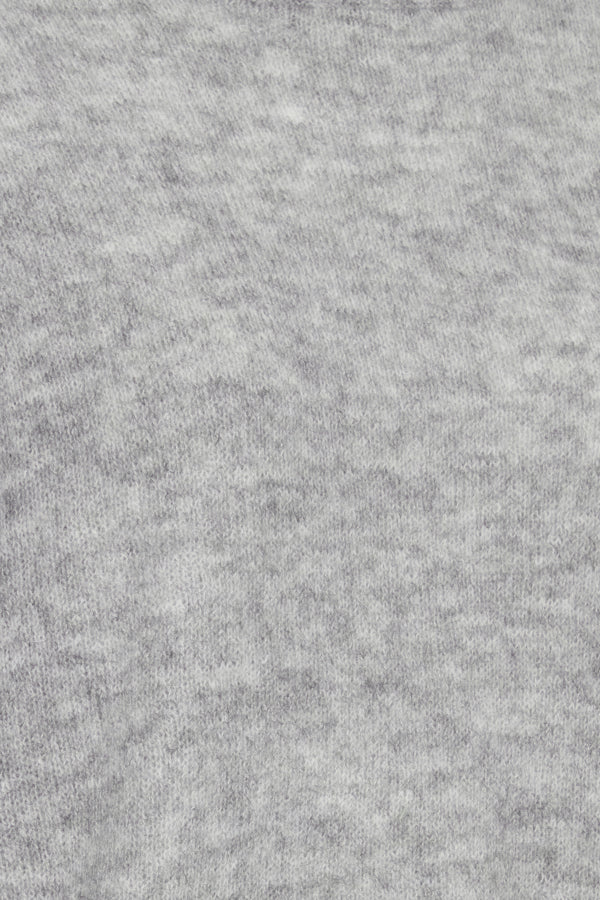 Ichi Kamara Jumper Plain Grey Melange Grey