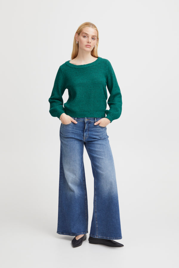 Ichi Noelle Jumper Cadmium Green Green