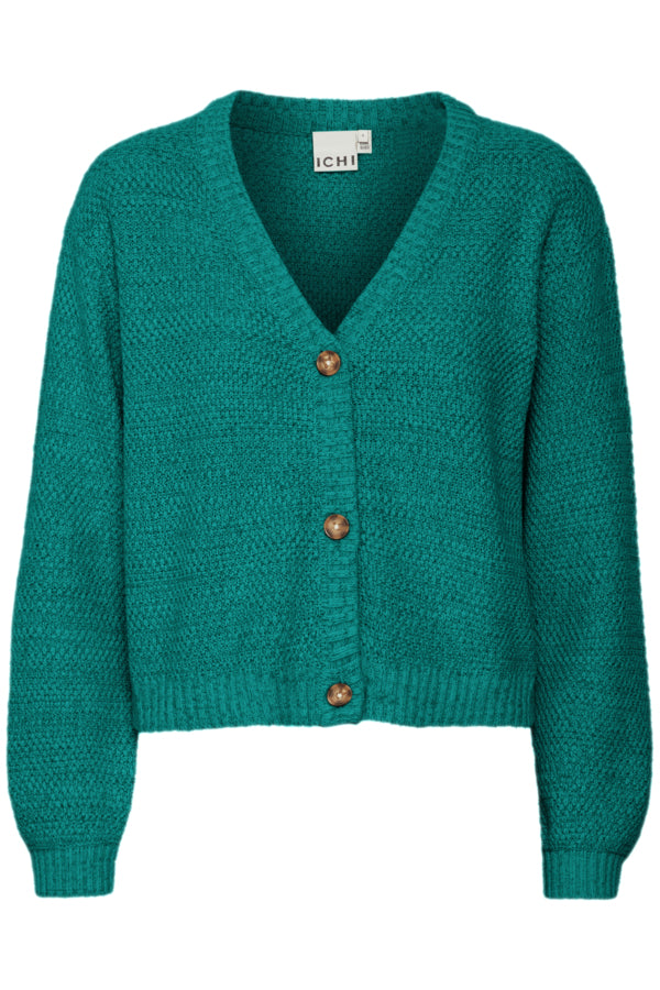 Ichi Noelle Cardigan Cadmium Green Green