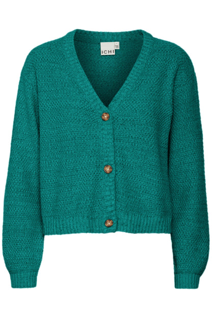 Ichi Noelle Cardigan Cadmium Green Green