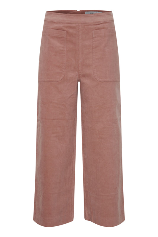 Ichi Cordy Trousers Ash Rose