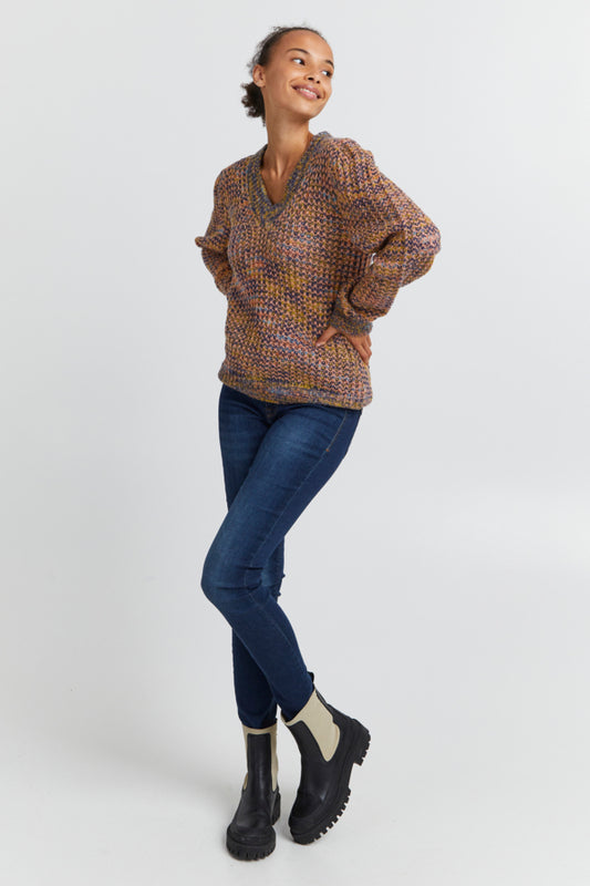 Ichi Melani Jumper Ash Rose